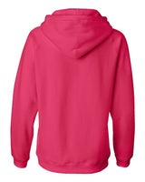 J America JA8836 Ladies' Sydney Brushed V-Neck Hooded Sweatshirt #color_WILDBERRY