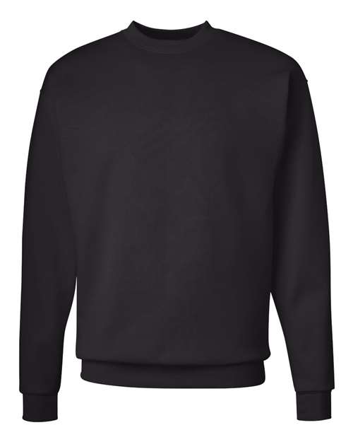 Hanes P1607 Unisex Ecosmart 50/50 Crewneck Sweatshirt #color_BLACK