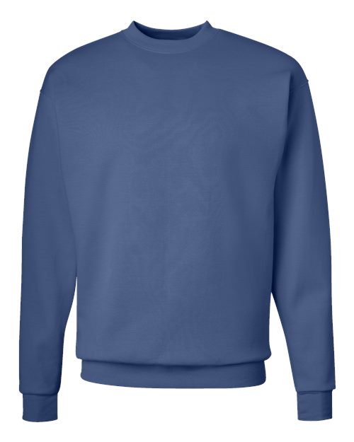 Hanes P1607 Unisex Ecosmart 50/50 Crewneck Sweatshirt #color_DENIM BLUE