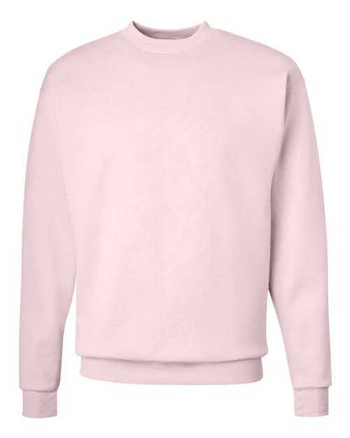 Hanes P1607 Unisex Ecosmart 50/50 Crewneck Sweatshirt #color_PALE PINK