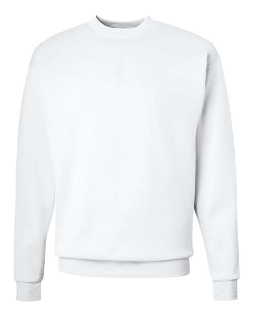 Hanes P1607 Unisex Ecosmart 50/50 Crewneck Sweatshirt #color_WHITE