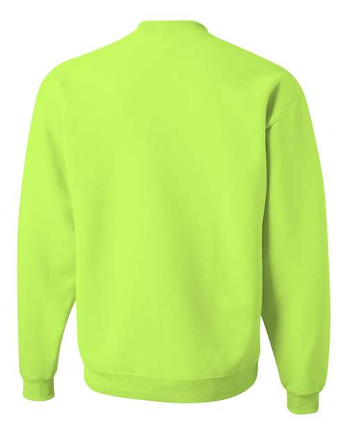 Jerzees 562 Adult NuBlend FleeceCrew #color_SAFETY GREEN