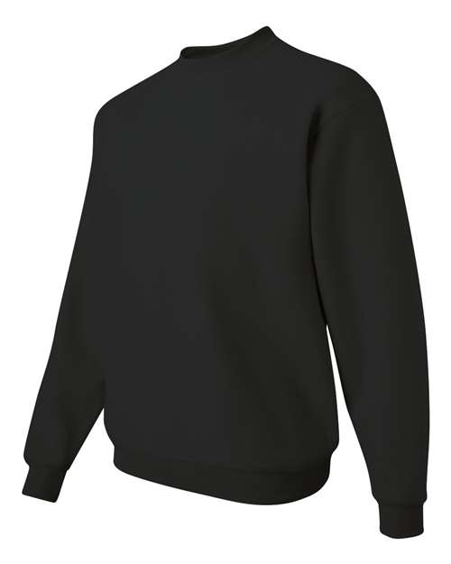Jerzees 4662 Adult Super Sweats NuBlend Fleece Crew #color_BLACK