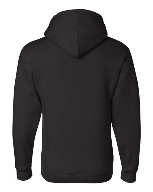 Bayside BA900 Adult  9.5oz., 80% cotton/20% polyester Full-Zip Hooded Sweatshirt #color_BLACK
