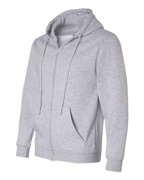 Bayside BA900 Adult  9.5oz., 80% cotton/20% polyester Full-Zip Hooded Sweatshirt #color_DARK ASH