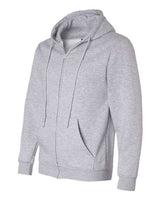 Bayside BA900 Adult  9.5oz., 80% cotton/20% polyester Full-Zip Hooded Sweatshirt #color_DARK ASH