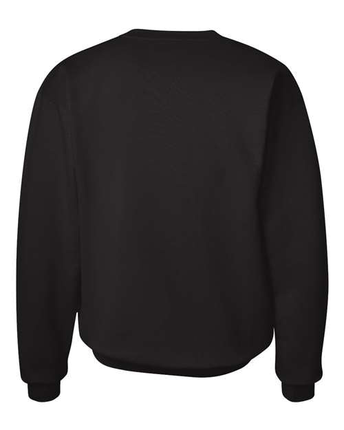 Hanes F260 Adult Ultimate Cotton 90/10 Fleece Crew #color_BLACK