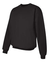 Hanes F260 Adult Ultimate Cotton 90/10 Fleece Crew #color_BLACK