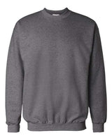 Hanes F260 Adult Ultimate Cotton 90/10 Fleece Crew #color_CHARCOAL HEATHER