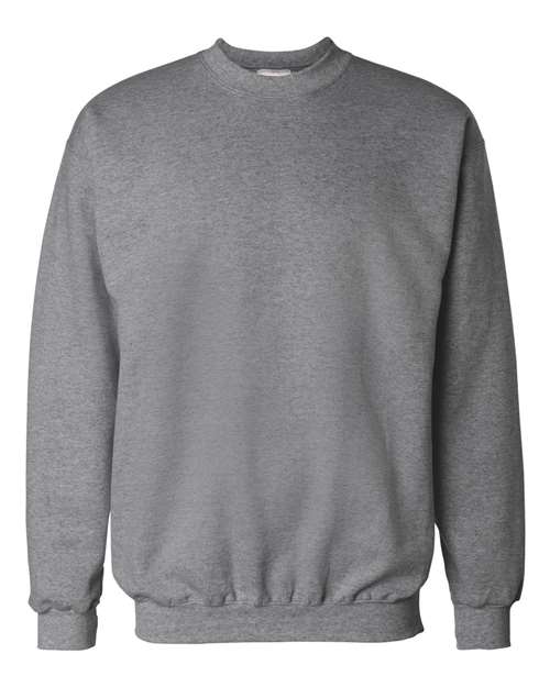 Hanes F260 Adult Ultimate Cotton 90/10 Fleece Crew #color_OXFORD GRAY