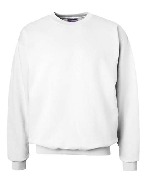 Hanes F260 Adult Ultimate Cotton 90/10 Fleece Crew #color_WHITE