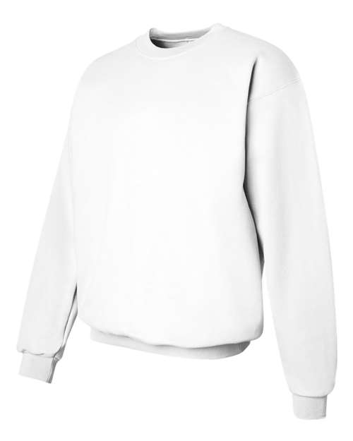 Hanes F260 Adult Ultimate Cotton 90/10 Fleece Crew #color_WHITE