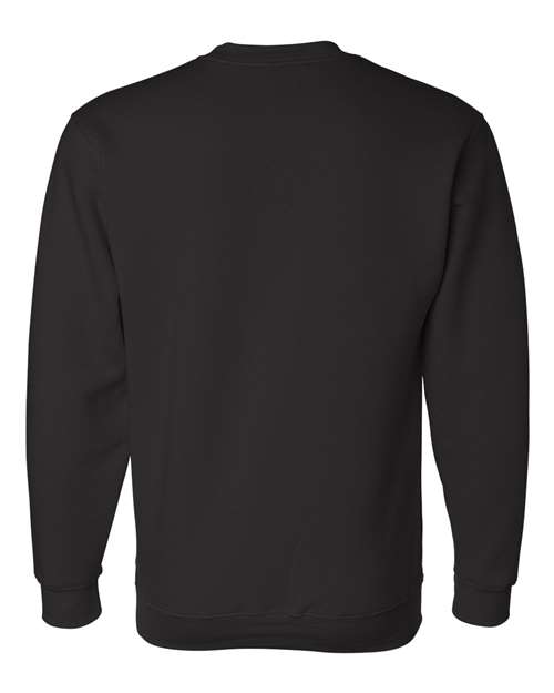 Bayside BA1102 Adult 9.5 oz., 80/20 Heavyweight Crewneck Sweatshirt #color_BLACK