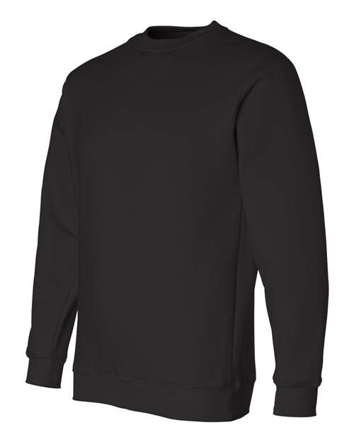 Bayside BA1102 Adult 9.5 oz., 80/20 Heavyweight Crewneck Sweatshirt #color_BLACK