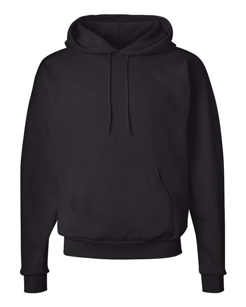 Hanes P170 Unisex Ecosmart 50/50 Pullover Hooded Sweatshirt #color_BLACK