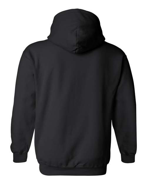 Gildan G185 Adult Heavy Blend 50/50 Hooded Sweatshirt #color_BLACK