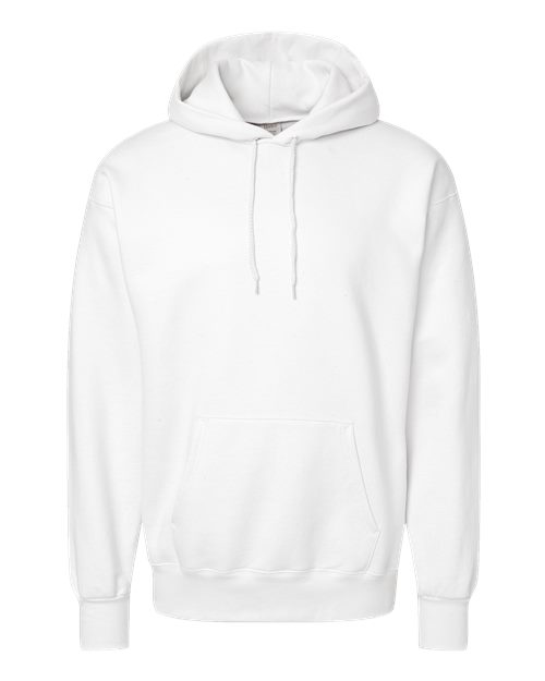 Hanes F170 Adult Ultimate Cotton 90/10 Pullover Hooded Sweatshirt #color_WHITE