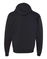 Hanes P180 Adult EcoSmart 50/50 Full-Zip Hooded Sweatshirt #color_BLACK