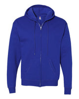 Hanes P180 Adult EcoSmart 50/50 Full-Zip Hooded Sweatshirt #color_DEEP ROYAL