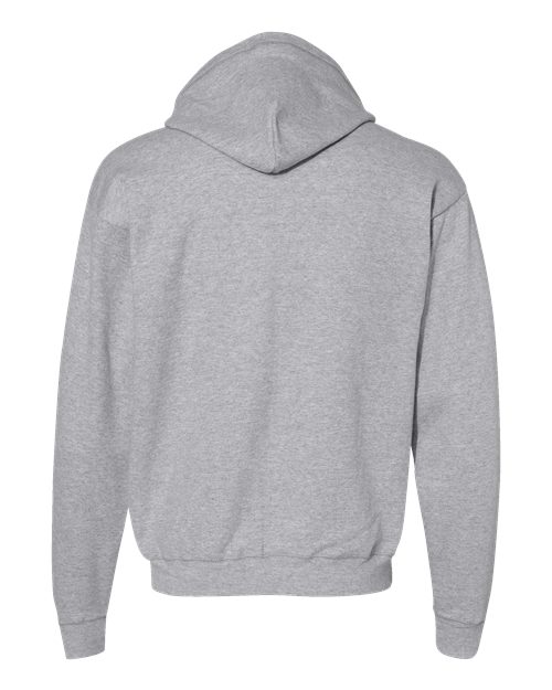 Hanes P180 Adult EcoSmart 50/50 Full-Zip Hooded Sweatshirt #color_LIGHT STEEL