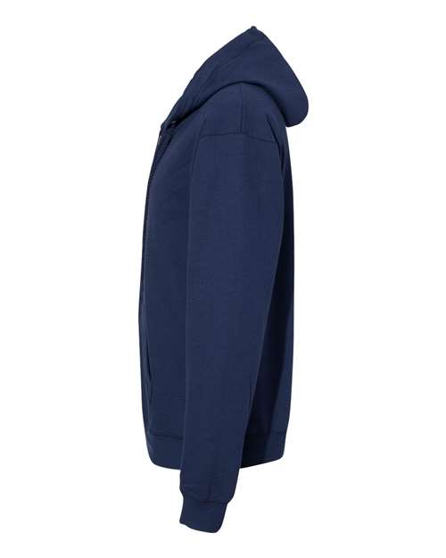 Hanes P180 Adult EcoSmart 50/50 Full-Zip Hooded Sweatshirt #color_NAVY