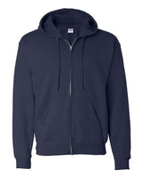 Hanes P180 Adult EcoSmart 50/50 Full-Zip Hooded Sweatshirt #color_NAVY