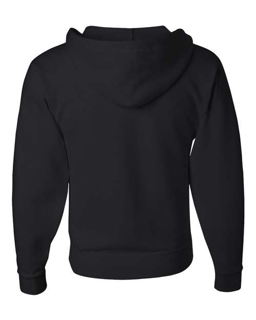 Jerzees 993 Adult NuBlend Fleece Full-Zip Hooded Sweatshirt #color_BLACK