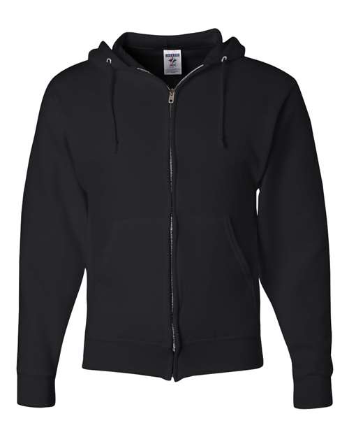 Jerzees 993 Adult NuBlend Fleece Full-Zip Hooded Sweatshirt #color_BLACK