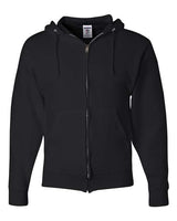Jerzees 993 Adult NuBlend Fleece Full-Zip Hooded Sweatshirt #color_BLACK