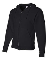 Jerzees 993 Adult NuBlend Fleece Full-Zip Hooded Sweatshirt #color_BLACK