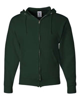 Jerzees 993 Adult NuBlend Fleece Full-Zip Hooded Sweatshirt #color_FOREST GREEN