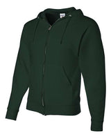 Jerzees 993 Adult NuBlend Fleece Full-Zip Hooded Sweatshirt #color_FOREST GREEN