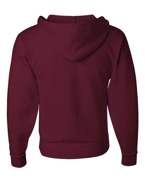 Jerzees 993 Adult NuBlend Fleece Full-Zip Hooded Sweatshirt #color_MAROON