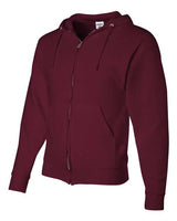 Jerzees 993 Adult NuBlend Fleece Full-Zip Hooded Sweatshirt #color_MAROON