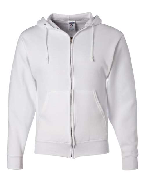 Jerzees 993 Adult NuBlend Fleece Full-Zip Hooded Sweatshirt #color_WHITE