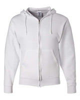 Jerzees 993 Adult NuBlend Fleece Full-Zip Hooded Sweatshirt #color_WHITE