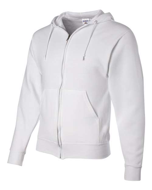 Jerzees 993 Adult NuBlend Fleece Full-Zip Hooded Sweatshirt #color_WHITE