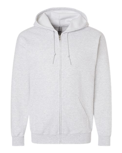 Gildan G186 Adult Heavy Blend 50/50 Full-Zip Hooded Sweatshirt #color_ASH