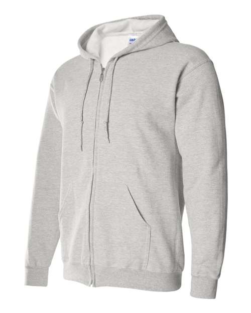Gildan G186 Adult Heavy Blend 50/50 Full-Zip Hooded Sweatshirt #color_ASH