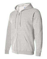 Gildan G186 Adult Heavy Blend 50/50 Full-Zip Hooded Sweatshirt #color_ASH
