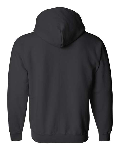 Gildan G186 Adult Heavy Blend 50/50 Full-Zip Hooded Sweatshirt #color_BLACK