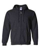 Gildan G186 Adult Heavy Blend 50/50 Full-Zip Hooded Sweatshirt #color_BLACK