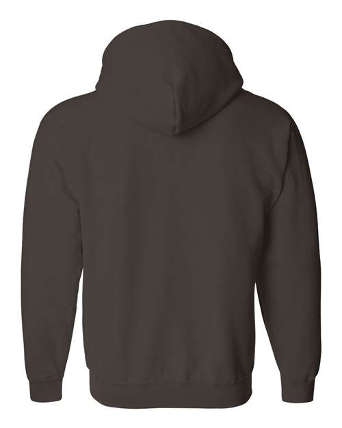 Gildan G186 Adult Heavy Blend 50/50 Full-Zip Hooded Sweatshirt #color_DARK CHOCOLATE