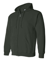 Gildan G186 Adult Heavy Blend 50/50 Full-Zip Hooded Sweatshirt #color_FOREST GREEN
