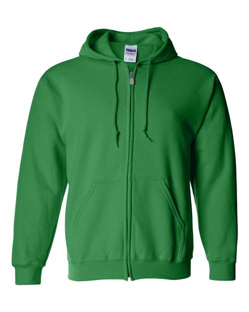 Gildan G186 Adult Heavy Blend 50/50 Full-Zip Hooded Sweatshirt #color_IRISH GREEN