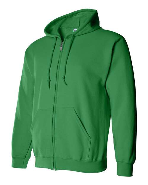 Gildan G186 Adult Heavy Blend 50/50 Full-Zip Hooded Sweatshirt #color_IRISH GREEN