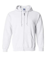 Gildan G186 Adult Heavy Blend 50/50 Full-Zip Hooded Sweatshirt #color_WHITE