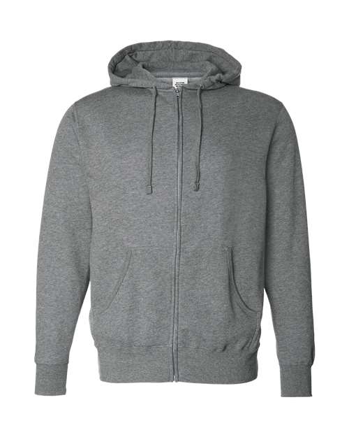 Independent Trading Co. AFX4000Z Full-Zip Hooded Sweatshirt #color_Gunmetal Heather