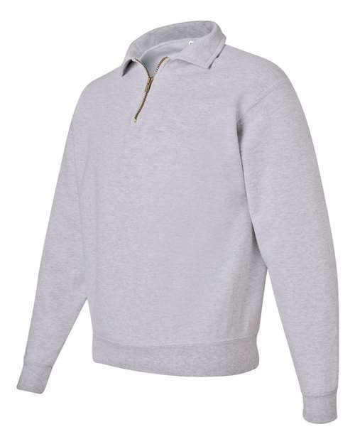 Jerzees 4528 Adult Super Sweats NuBlend Fleece Quarter-Zip Pullover #color_ASH