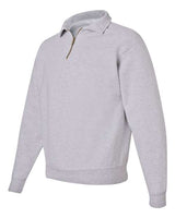 Jerzees 4528 Adult Super Sweats NuBlend Fleece Quarter-Zip Pullover #color_ASH
